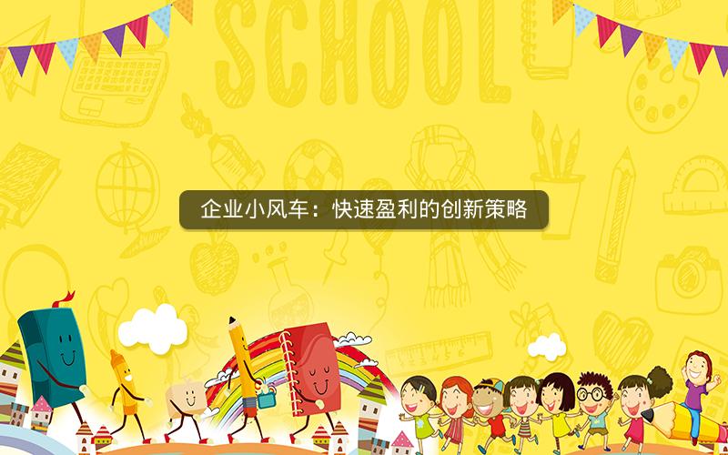 企业小风车：快速盈利的创新策略