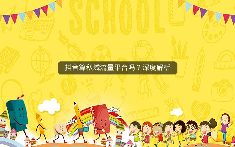 抖音算私域流量平台吗？深度解析