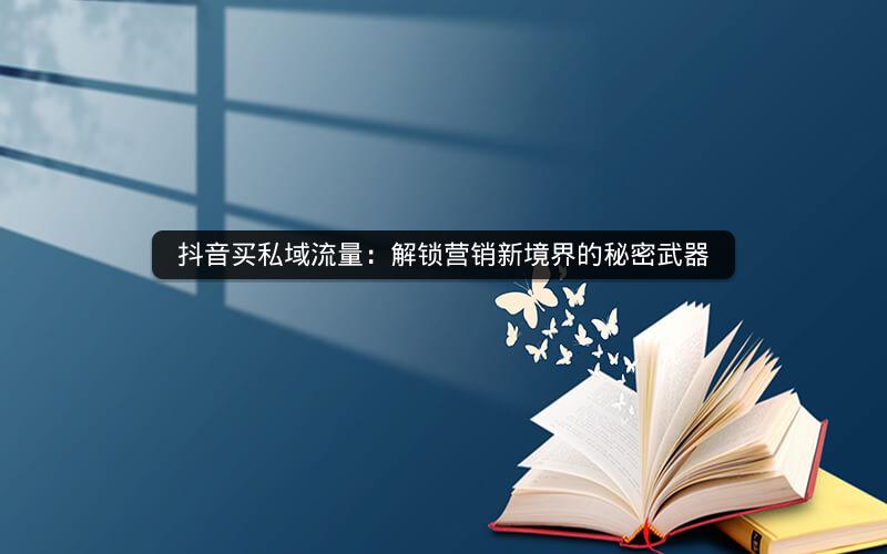 抖音买私域流量：解锁营销新境界的秘密武器