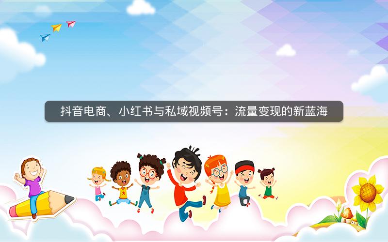 抖音电商、小红书与私域视频号：流量变现的新蓝海