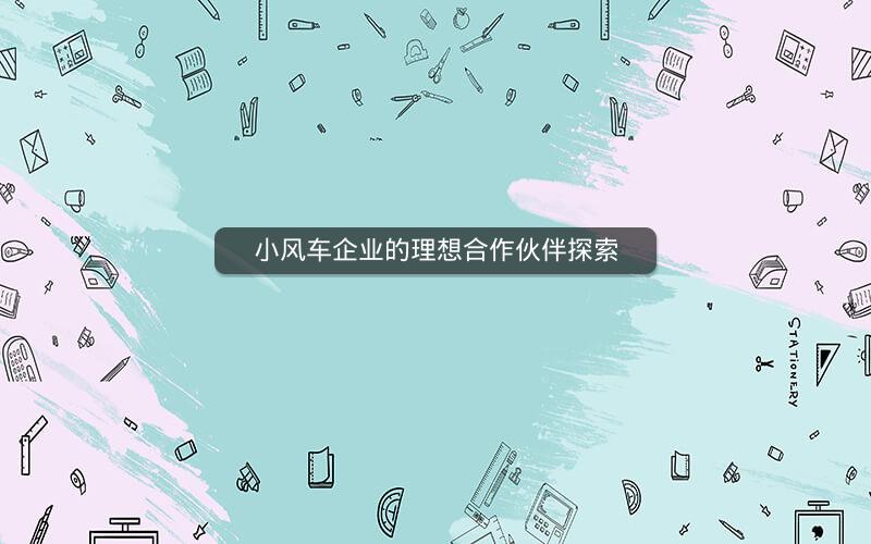 小风车企业的理想合作伙伴探索
