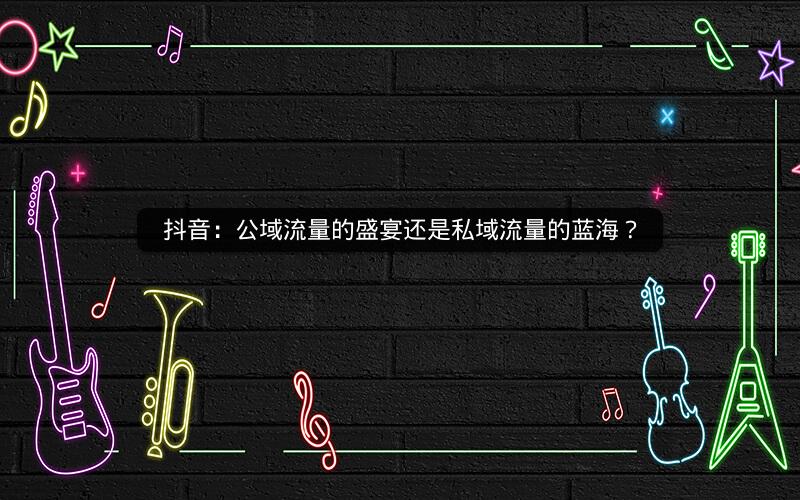 抖音：公域流量的盛宴还是私域流量的蓝海？